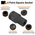 thumbnail image 4 of 3pcs 4 Point Square Socket 1" Drive 17mm Metric CR-MO Impact Wheel Socket, 4 of 7