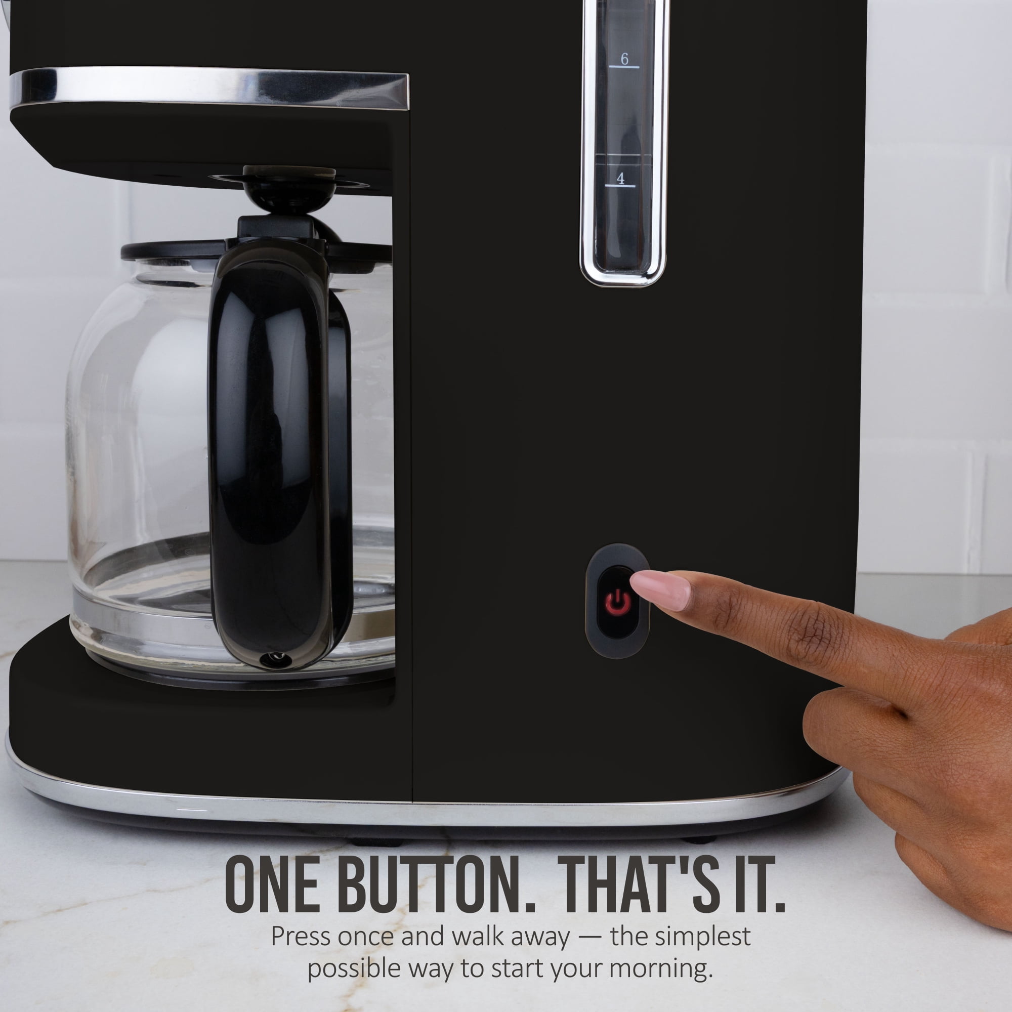Nostalgia, Retro Coffee Maker, 10-Cup, Black with Reusable Filter