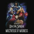 thumbnail image 2 of Junior's Marvel Doctor Strange in the Multiverse of Madness Distressed Group Shot Racerback Tank Top Black Large, 2 of 5