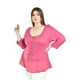 thumbnail image 2 of Blusa con detalle de encaje Roman Fashion /Tallas Extras, 182 (Magenta) fucsia oscuro 42, 2 of 5