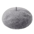 thumbnail image 2 of Berets Women New Solid Color Adjustable Wool Beret Wool Warm Hat In Autumn And Winter Berets, 2 of 5