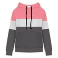 thumbnail image 2 of Vedolay Womens Tops Women's 2023 Oversized Zip Up Hoodies Sweatshirts Fall Casual Drawstring Jackets with Pockets,Pink XXL, 2 of 5