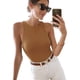 thumbnail image 3 of Body sexy sin mangas con cuello halter y espalda de nadador para mujer, 3 of 4
