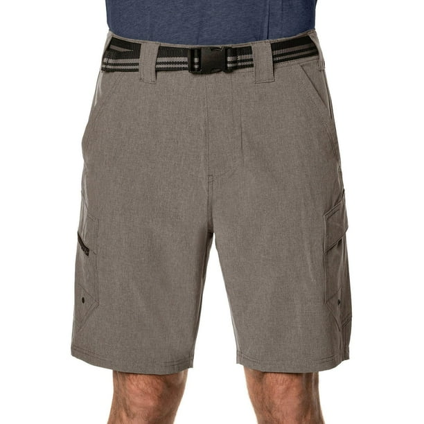 Denali Men's 4 Way Stretch Lightweight Cargo Shorts w/ Clip Belt