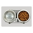thumbnail image 1 of Rhino Pet Mat for Food and Water, Polygonal Animal Line Art Arrangement with Angled Striped Monochrome, Non-Slip Rubber Mat for Dogs and Cats, 18" X 12", by Ambesonne, 1 of 2