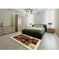 thumbnail image 5 of Ahgly Company Machine Washable Indoor Square Contemporary Vermilion Red Area Rugs, 8' Square, 5 of 7