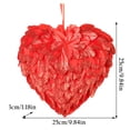 thumbnail image 5 of YWIYIUD 1PC 10inch Valentine's Day Feather Wreath for Front Door, Mother's Day Valentines Birthday Wreath, Heart Shaped Decoration for Wedding Wall Window Indoor Outdoor Porch Home Women Wife Gift, 5 of 8