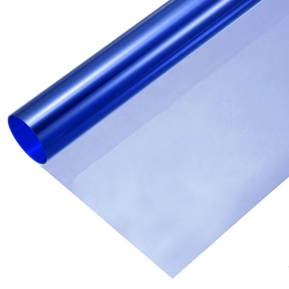 Uxcell Iridescent Window Film,12" x 39" Holographic Fabric Dichroic Film Roll,Blue