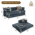 thumbnail image 4 of Folding Sofa Bed, 78.5" Convertible Couch Bed with 2 Pillows, Fold Out Couch, Foam Spring Floor Mattress, Futon Couch for Living Room, Office, Apartment, 4 of 6