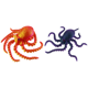 thumbnail image 1 of Juguete Pulpo Impreso en 3D Regalos Articulado (oro Láser) Rojo, 1 of 6