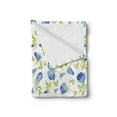 thumbnail image 2 of Green Flower Soft Flannel Fleece Blanket, Floral Pattern Abstract Rose Design Romance Valentines Day Inspired, Cozy Plush for Indoor and Outdoor Use, 60" x 80", Blue Pale Green White, by Ambesonne, 2 of 5