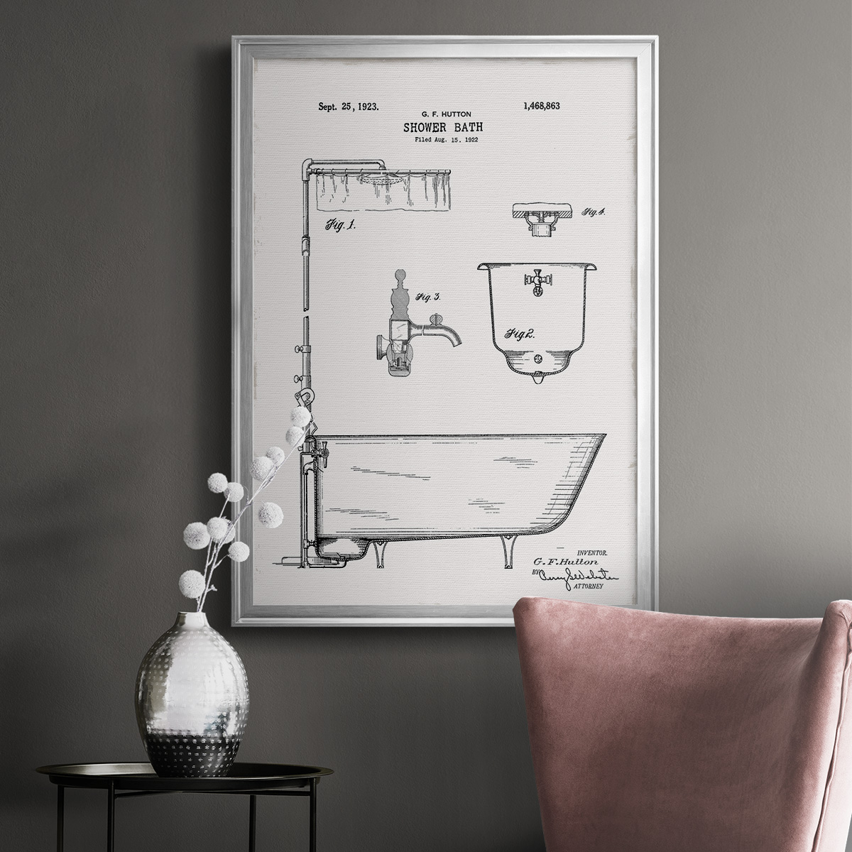 Vintage Bath I Premium Classic Framed Print - Ready to Hang