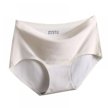 

Pretty Comy Extra Thin Seamless Panties Mid-Rise Cool Silk Breathable Underwear - 4Pack