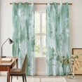 thumbnail image 4 of Green Abstract Kitchen Curtains 84 Inch Length, Modern Oil Painted Art Contemporary Grommet Top Bedroom Living Room Curtains, Light Filtering Cafe Curtain Drapes 2 Panels Set 84''x84'', 4 of 9