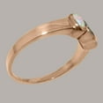 thumbnail image 3 of LBG British Made 9k Rose Gold Natural London Blue Topaz & Opal Womens Promise Ring - 33 size options - Size 7, 3 of 6