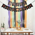thumbnail image 7 of Happy Halloween Banner, Halloween Bunting Banners, Fabric No DIY Required Hanging Banner, Garland Halloween Black Orange Banner, For Halloween Home Part, 7 of 7