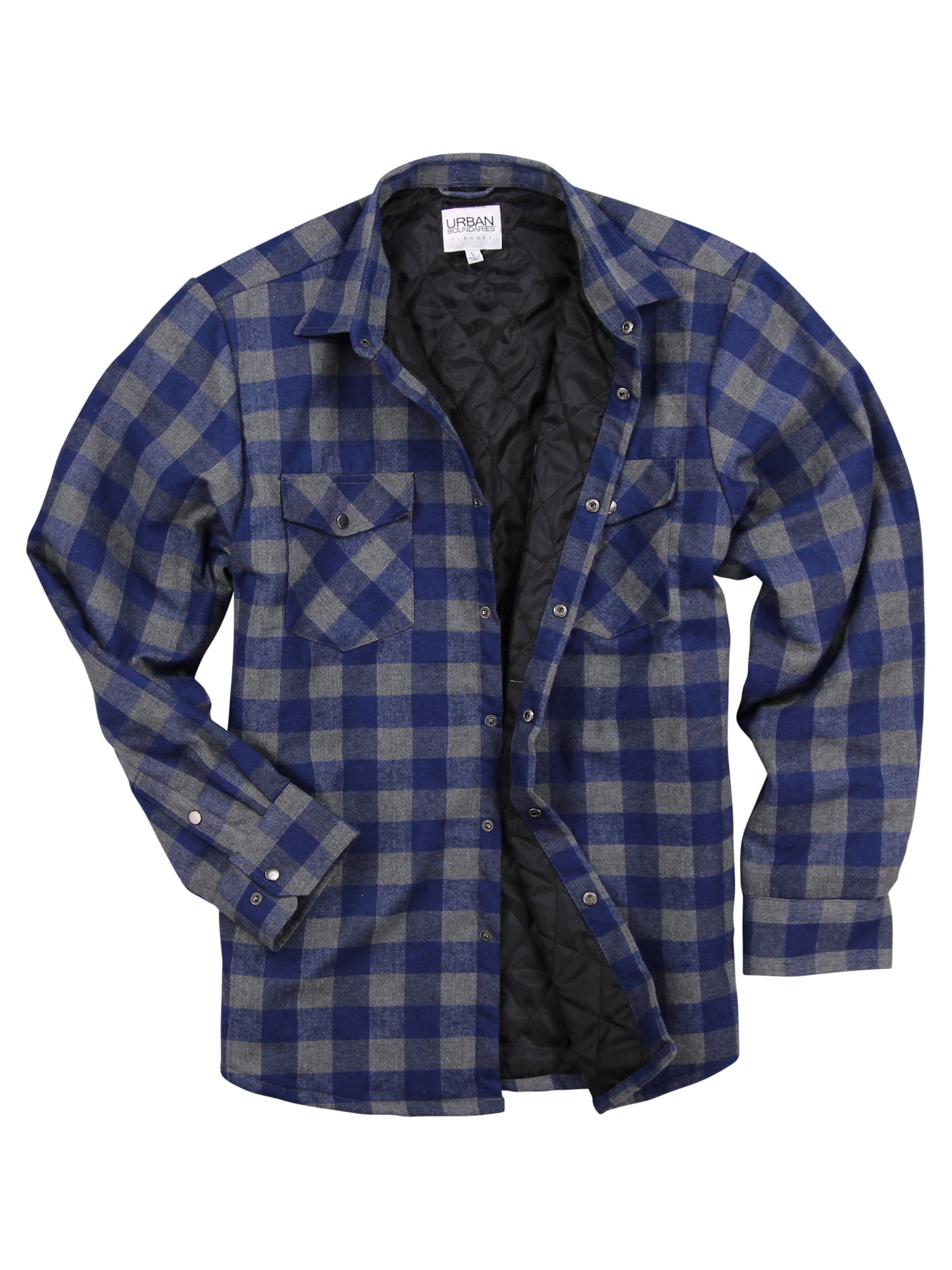 Men's Padded Sherpa Lined Flannel Zip Up Lumberjack Work Shirt Jacket M-3XL 
