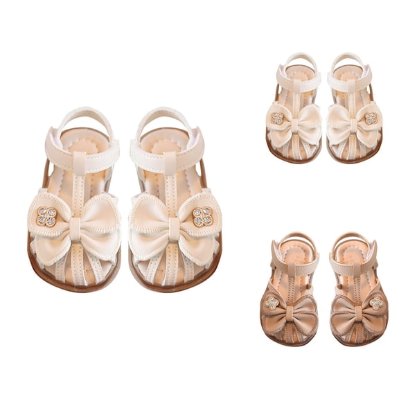 Toddler Girls Sandals and Shoes, Baby Female Princess Footwear, Soft Soled Non- Summer Baotou Breathable Shoes for Little Kids