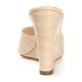 thumbnail image 3 of Journee Womens Vivvy Slip On Open Square Toe Wedge Sandals, 3 of 9