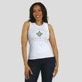 thumbnail image 4 of Women's WEAR by Erin Andrews  White New Orleans Saints Ribbed Graphic Tank Top, 4 of 5