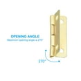 thumbnail image 3 of Uxcell Small Butt Hinges 1-3/16 Inch, Jewelry Box Hinge with Screw for Jewelry Wooden Boxes, Gold 12 Pack, 3 of 6