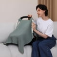 thumbnail image 4 of LADYGYM 100% Muslin Cotton Car Seat Cover Baby,Carseat Canopy Cover,Universal Fit Stroller Covers for Boys and Girls (Roman Green), 4 of 7