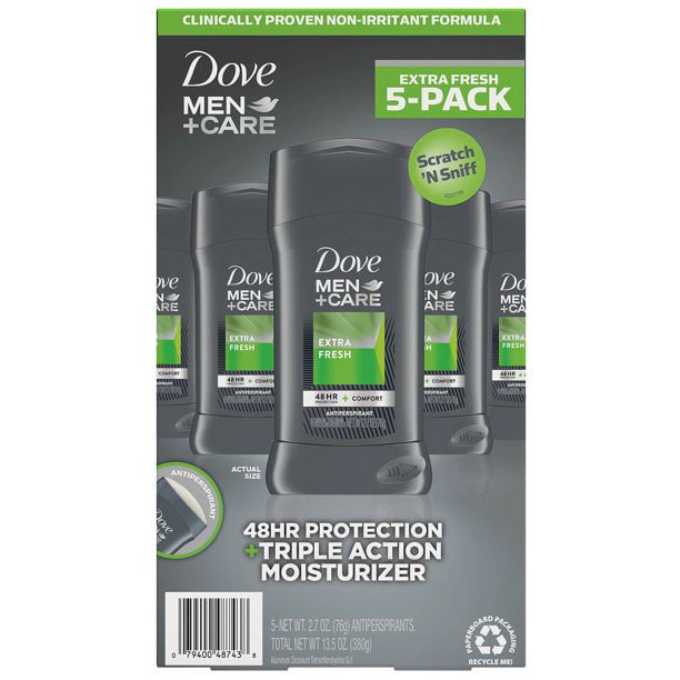 Dove Men+Care Antiperspirant Deodorant Extra Fresh (2.7 oz., 5 pk ...