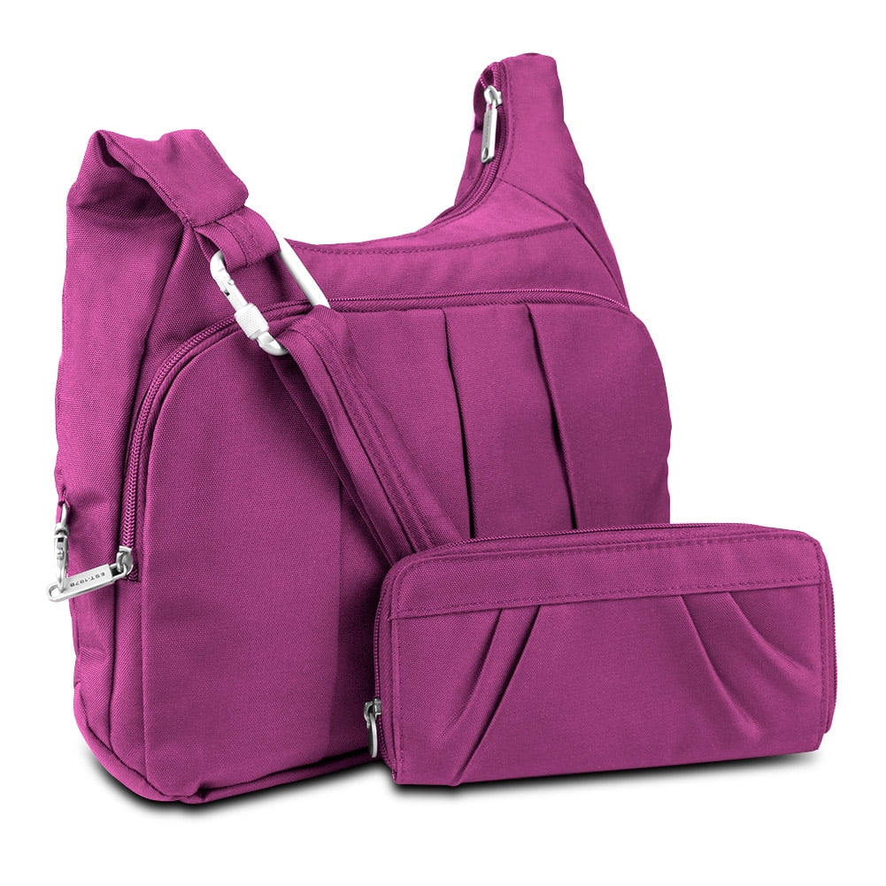 AntiTheft Convertible Hobo with RFID Blocking Wallet, Orchid
