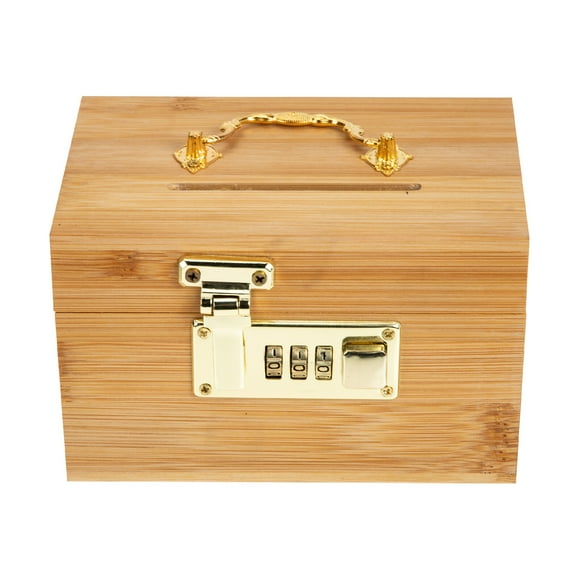 Durable Wooden Storage Box Coin Box Treasure Storage Box Retro Wooden Box
