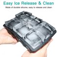 thumbnail image 2 of Langgg 2pcs/set Ice Cube Tray Silicone Beverage Ice Cube Mould 6 Slots Round Square Craft Making Mold, 2 of 7