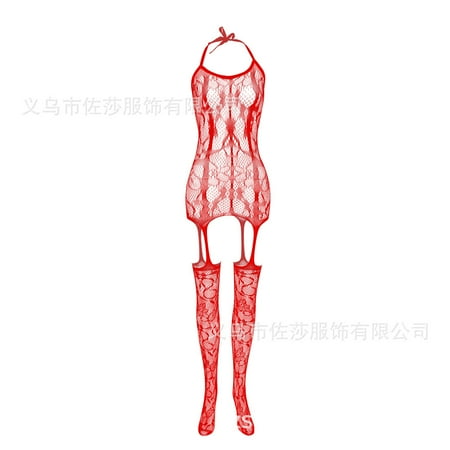 Generic Sexy Lingerie Uniform Elegant Jacquard Jumpsuit Open Crotch Body Stocking Stockings New W287