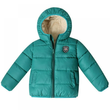 

Baby Boys Girls Down Parkas Coat Winter Warm Cotton Coat Kids Outwear Hoodie Jacket Toddler Hooded Coat Long Sleeve Zipper Solid Warm Outfits 2-7T