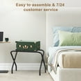 thumbnail image 7 of Mr IRONSTONE Luggage Rack Pack of 2, Folding Metal Suitcase Stand with Nylon Straps and Steel Frame, for Guest Room, Hotel, Bedroom, Steel Frame, Holds up to 130 lb, Black, 7 of 7