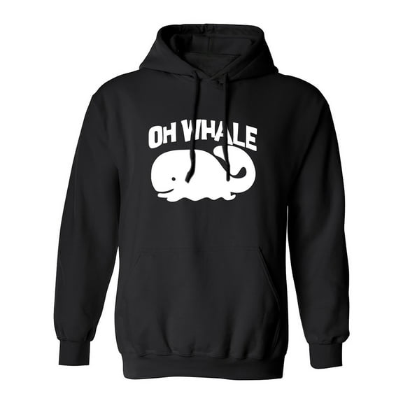 OH WHALE Adult Hooded Sweatshirt