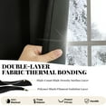 thumbnail image 3 of ZOPZO Blackout Curtains with Grommet Top, Black, 52W x 72L Inch, Thermal Insulated Noise Reducing Panels for Bedroom, Living Room, or Office, 3 of 9
