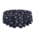 thumbnail image 5 of Pioneer Flower Floral Print Pattern Round Tablecloth 60"x60",Wrinkle Wipeable Table Cloth for Kitchen Dining Room Picnic Patio Party, 5 of 6