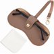 thumbnail image 1 of Estuche de cuero para gafas, suave, portátil, delgado, para viaje, con correa de cierre, paño de limpieza, regalo, 1 of 9