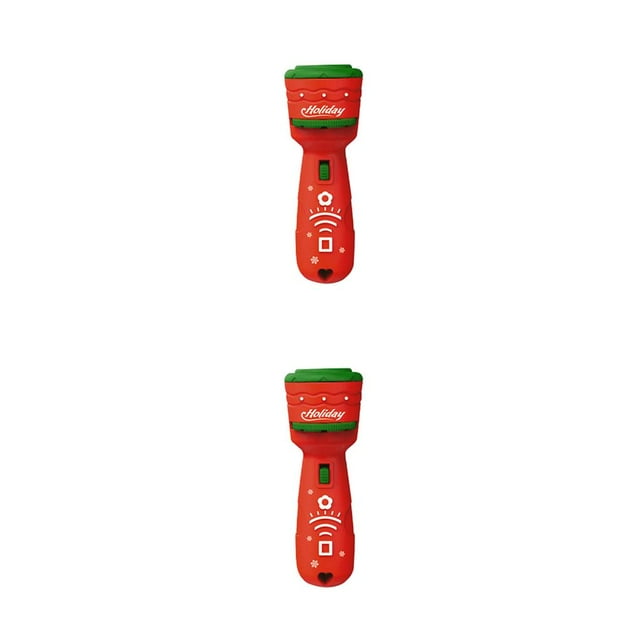 Xinxinyy 1/2/3/5 Christmas Projector Flashlight Themed Festival Atmospheres Xmas Projection Torch Battery Operated Room Learning Kids Toys Red 2PCS