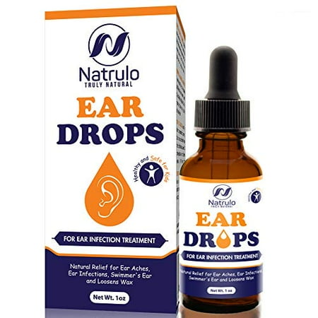 Natrulo Natural Ear Drops for Ear Infection Treatment - Homeopathic  Herbal Eardrops for Adults  Children & Pets - Relieves Ear Aches  Infections  Swimmer s Ear  Loosens Wax - Kids Safe  Made in USA