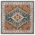 thumbnail image 2 of Safavieh Heritage York Oriental Wool Area Rug, Dark Green/Brown, 8' x 8' Square, 2 of 11