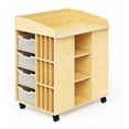 thumbnail image 2 of Whitney Brothers Portable 4 Compartment Teaching Cart with Casters, 2 of 3