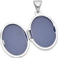 thumbnail image 4 of Sterling Silver Rhodium-Plated Polished 17mm Domed Oval Locket (24.3 X 14.1) Made In China qls931, 4 of 5