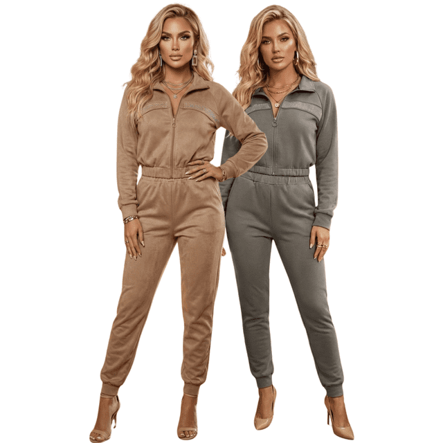 Pack de 2 Conjuntos Deportivos Chic, Sudadera con Cierre y Pants Cómodo, Moda Actual y Confort para Mujer