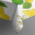 thumbnail image 4 of Yellow Lemon Fruit Limes White Pattern Rectangle Tablecloth 60"x102",Waterproof Polyester Rectangle Table Cloth, Wipeable Spillproof Polyester Tablecloth for Dining, Camping, Indoor and Outdoor, 4 of 6