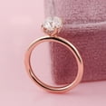 thumbnail image 3 of solitaire jewels Tulip setting 1.75CT Oval Moissanite Hidden halo Engagement Ring For Women, 10K Rose Gold, 3 of 7