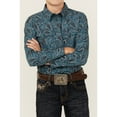 thumbnail image 3 of Cody James Boys' Lasso Paisley Print Long Sleeve Snap Western Shirt - CBFA24W39-BL X-  US, 3 of 4