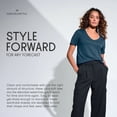 thumbnail image 6 of MERCER+METTLE Women's Stretch Jersey Relaxed Scoop | Soft & Lightweight T-Shirt for Women, Elevated Basic Tee for Work - Deep Black 3XL, 6 of 7