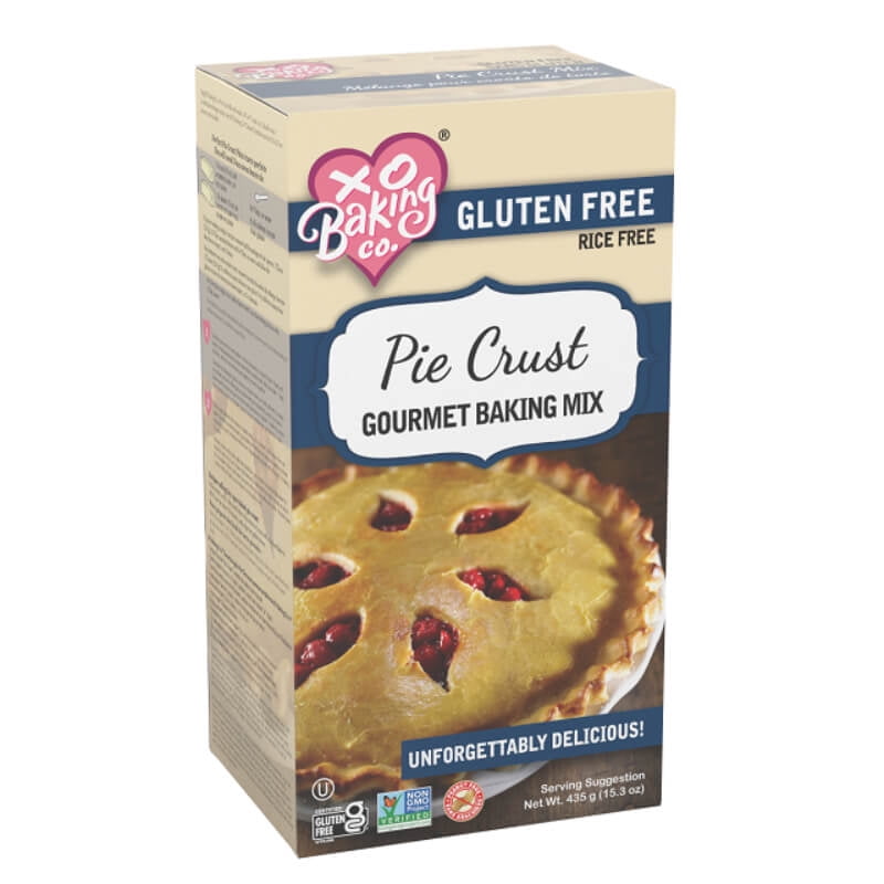 XO Baking Gluten Free Pie Crust Gourmet Baking Mix, Non-GMO, 15.3oz box