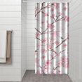 thumbnail image 3 of Waterproof Pioneer Shower Curtain 36x72 Inch Polyester Unique Colorful Floral Shower Curtain for Bathroom Hotel Home Decor with 7 Plastic Hooks, 3 of 5