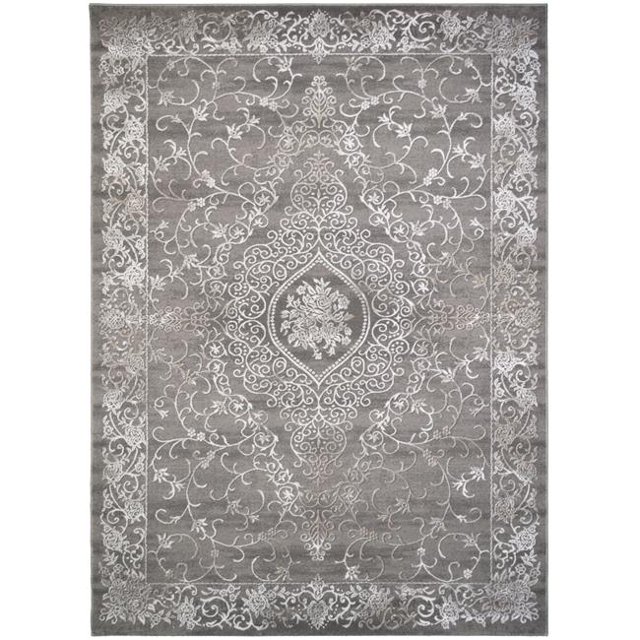 Mayberry Rug EV8896 8X10 7 ft. 10 in. x 9 ft. 10 in. Everest Athena Area Rug, Gray